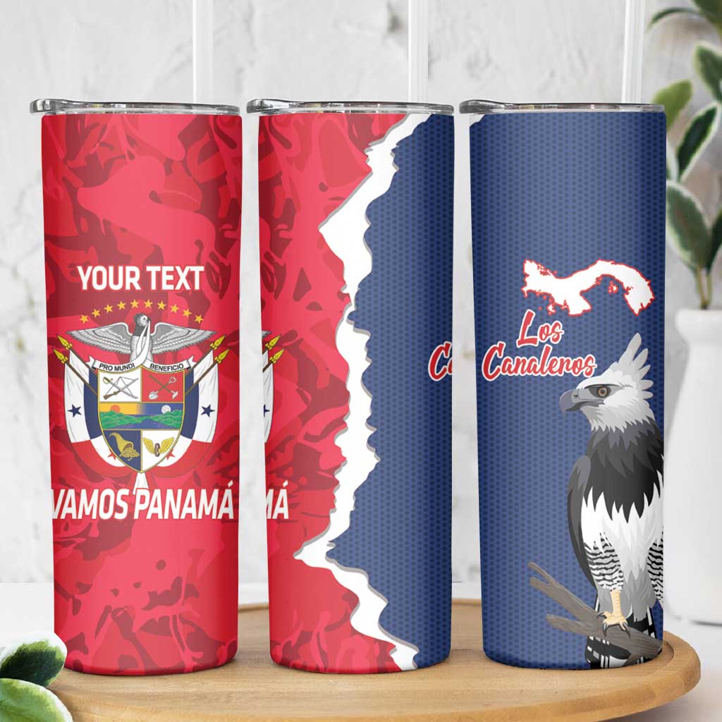 Panama 2026 Football Custom Skinny Tumbler Los Canaleros Harpy Eagle