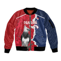 Panama 2026 Football Custom Sleeve Zip Bomber Jacket Los Canaleros Harpy Eagle
