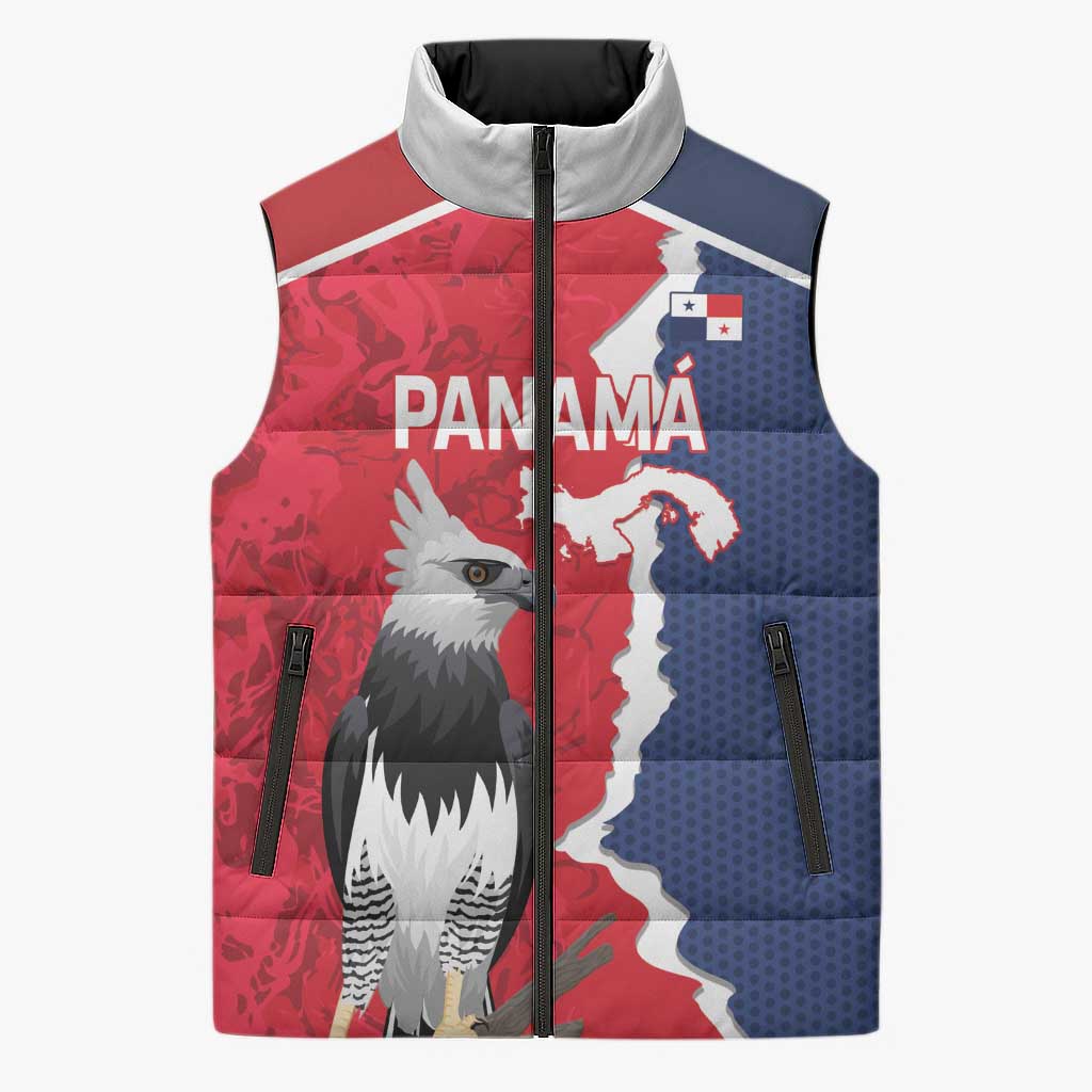 Panama 2026 Football Custom Sleeveless Puffer Jacket Los Canaleros Harpy Eagle