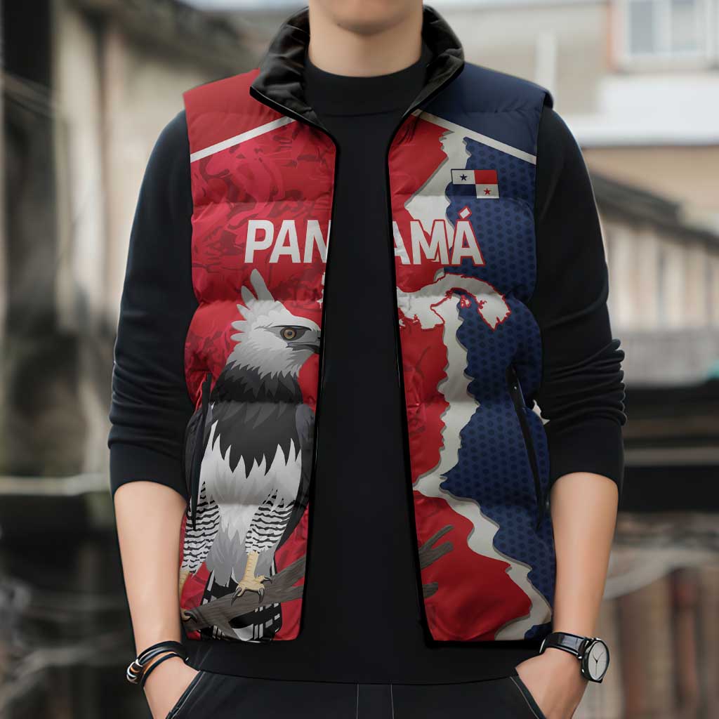 Panama 2026 Football Custom Sleeveless Puffer Jacket Los Canaleros Harpy Eagle