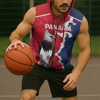 Panama 2026 Football Custom Sleeveless Zip Hoodie Los Canaleros Harpy Eagle