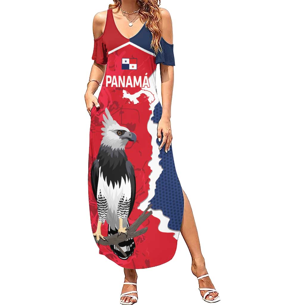 Panama 2026 Football Custom Summer Maxi Dress Los Canaleros Harpy Eagle