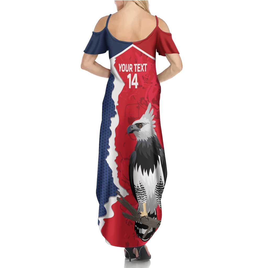 Panama 2026 Football Custom Summer Maxi Dress Los Canaleros Harpy Eagle