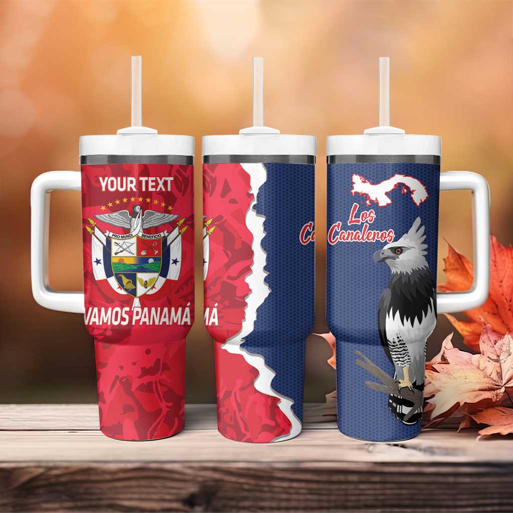 Panama 2026 Football Custom Tumbler With Handle Los Canaleros Harpy Eagle