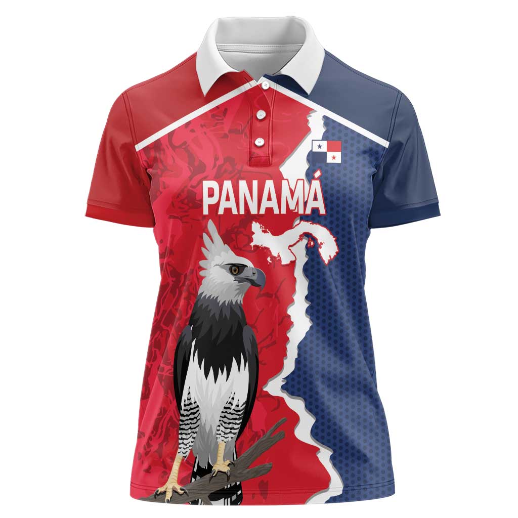 Panama 2026 Football Custom Women Polo Shirt Los Canaleros Harpy Eagle