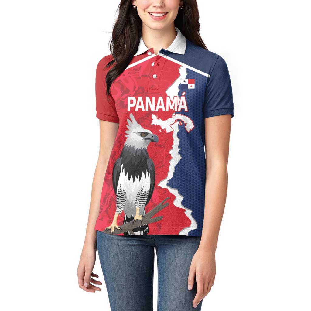 Panama 2026 Football Custom Women Polo Shirt Los Canaleros Harpy Eagle