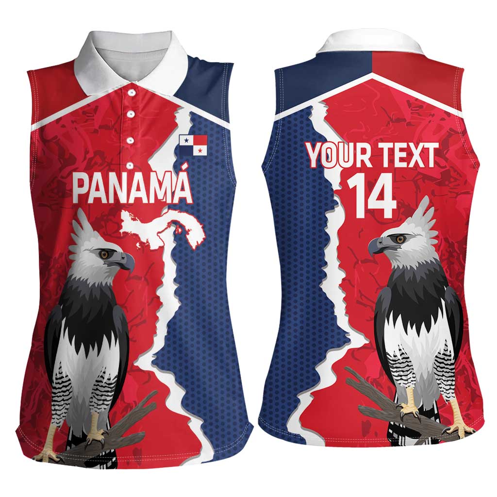 Panama 2026 Football Custom Women Sleeveless Polo Shirt Los Canaleros Harpy Eagle