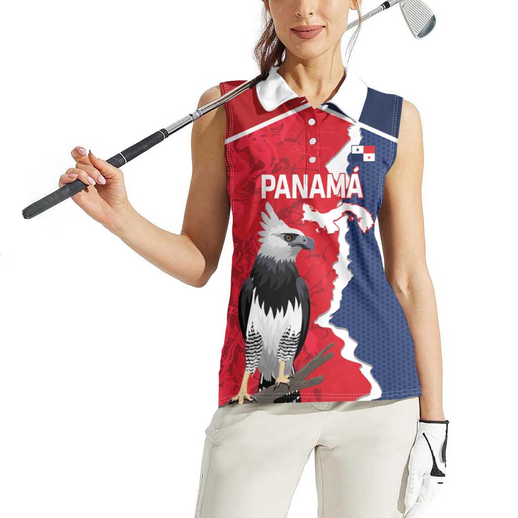 Panama 2026 Football Custom Women Sleeveless Polo Shirt Los Canaleros Harpy Eagle