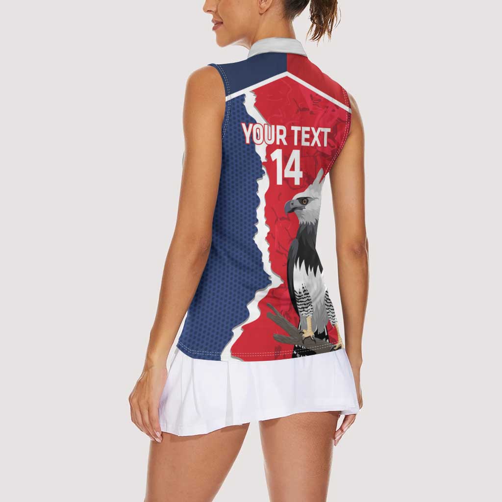 Panama 2026 Football Custom Women Sleeveless Polo Shirt Los Canaleros Harpy Eagle