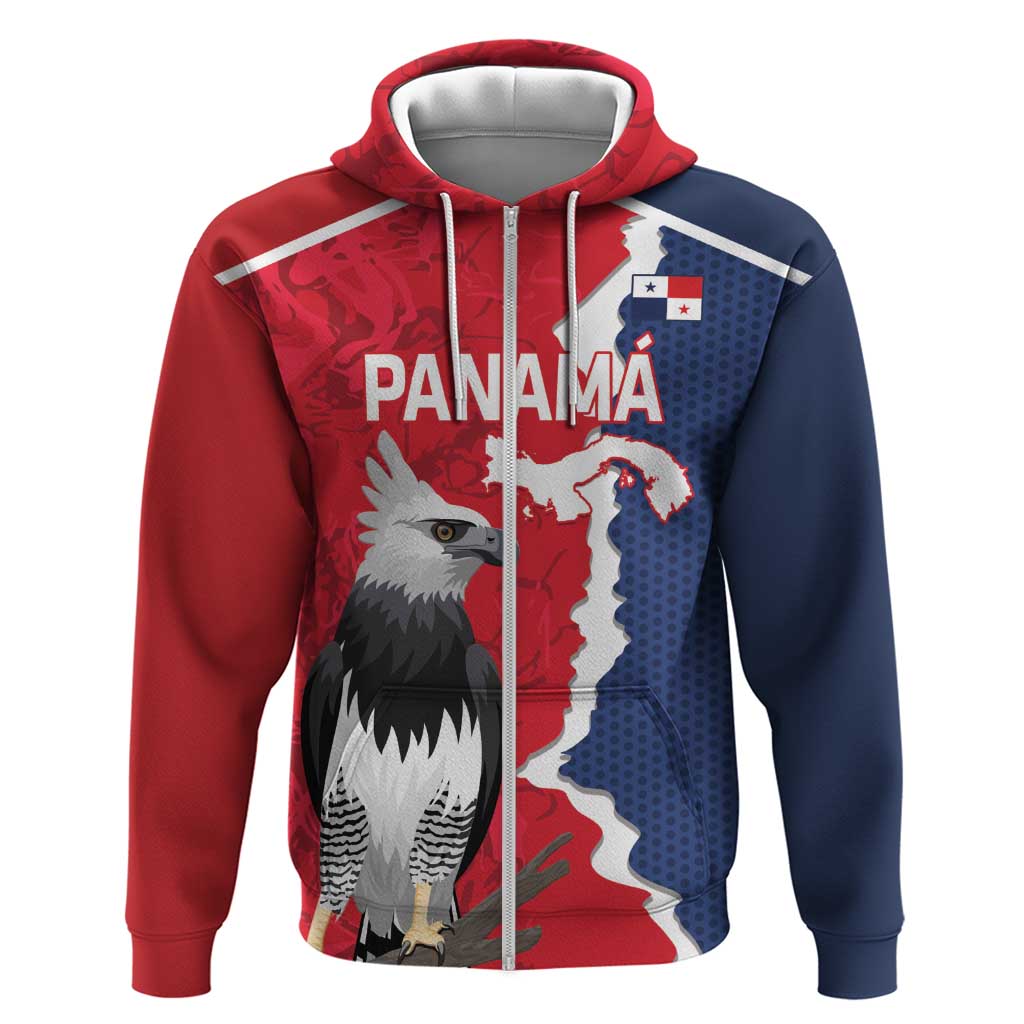 Panama 2026 Football Custom Zip Hoodie Los Canaleros Harpy Eagle