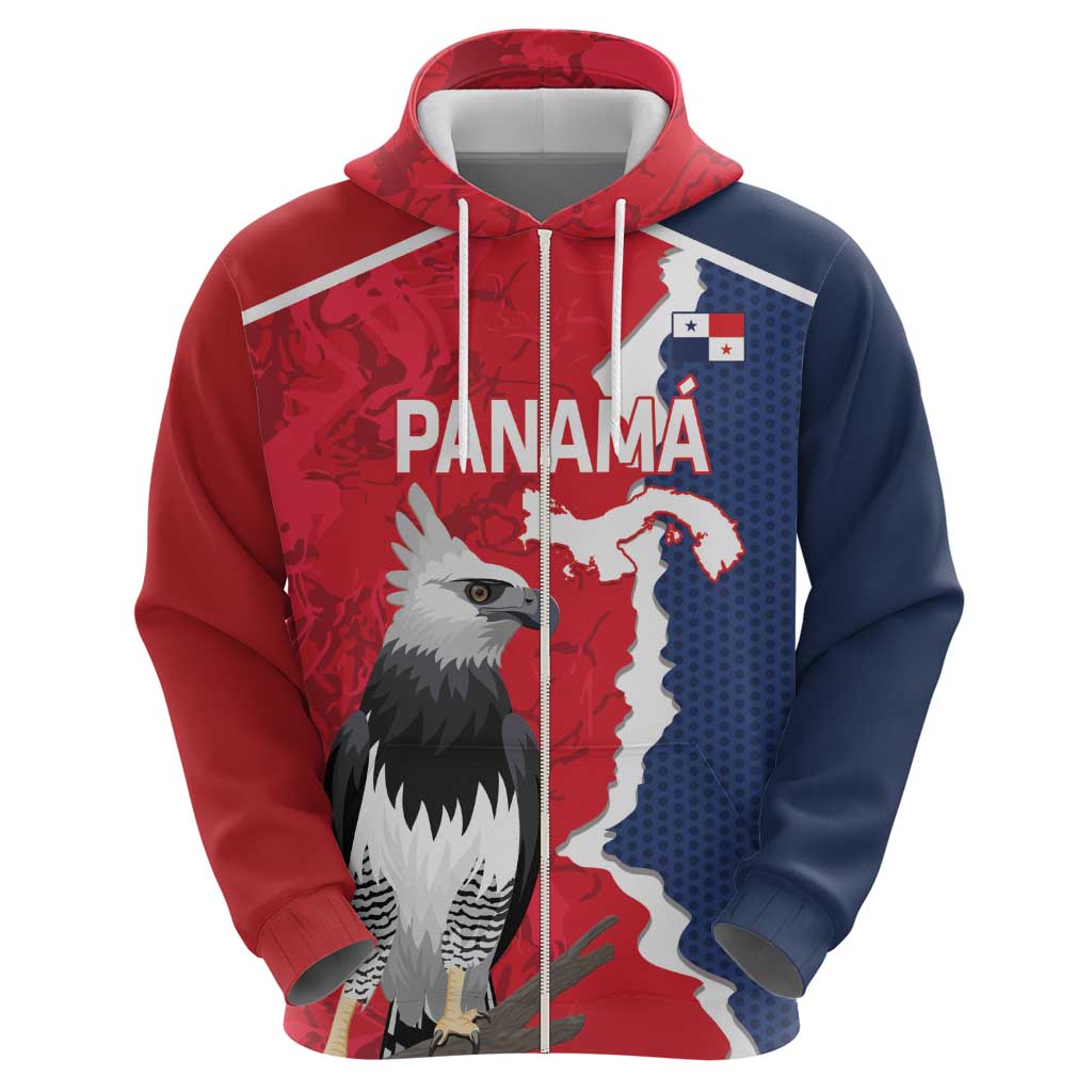 Panama 2026 Football Custom Zip Hoodie Los Canaleros Harpy Eagle