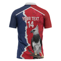 Panama 2026 Football Custom Zipper Polo Shirt Los Canaleros Harpy Eagle