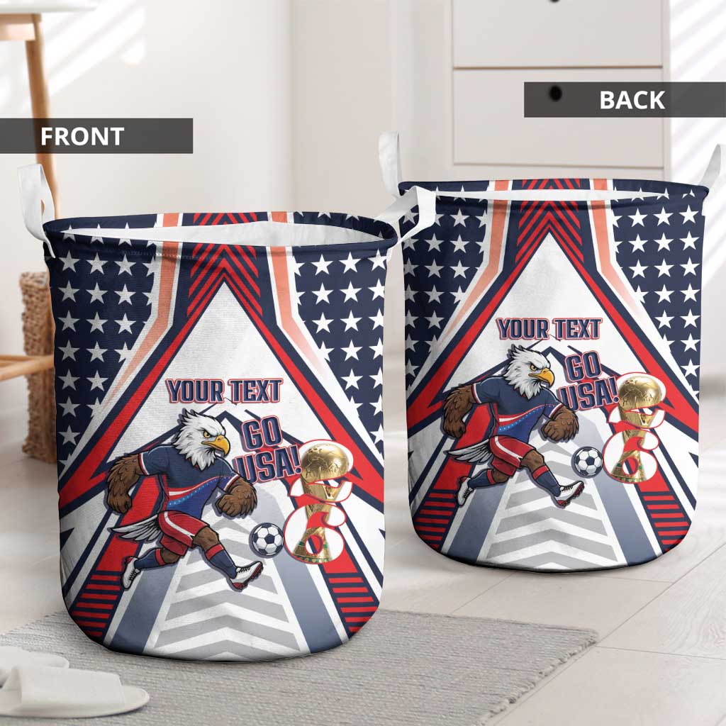 USA 2026 Soccer Custom Laundry Basket United States Eagle Go Champions