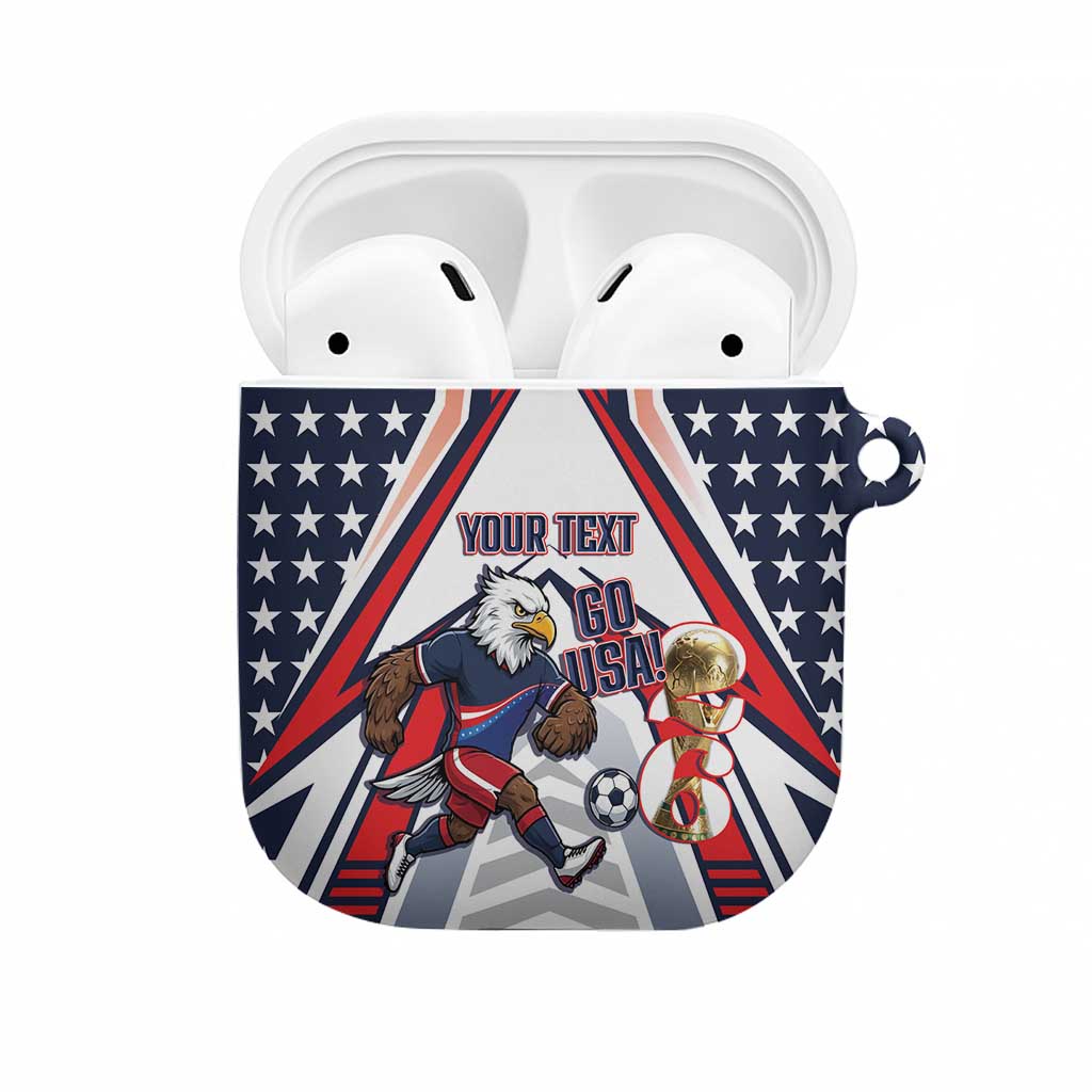 USA 2026 Soccer Custom AirPods Case United States Eagle Go Champions