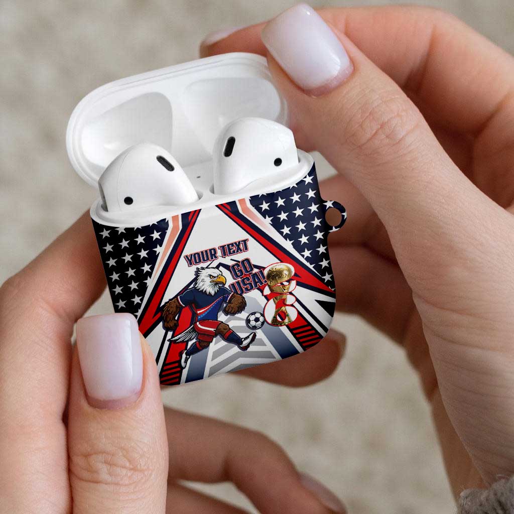 USA 2026 Soccer Custom AirPods Case United States Eagle Go Champions