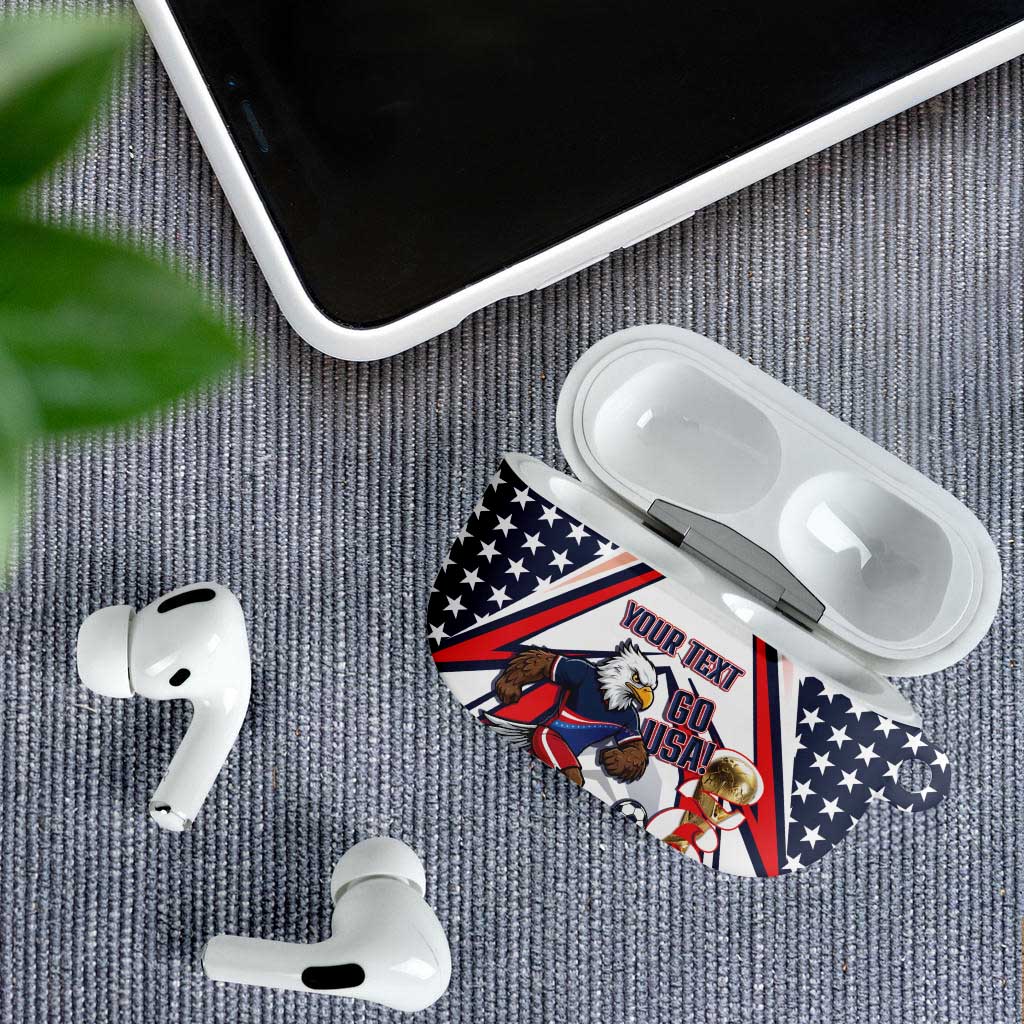 USA 2026 Soccer Custom AirPods Case United States Eagle Go Champions
