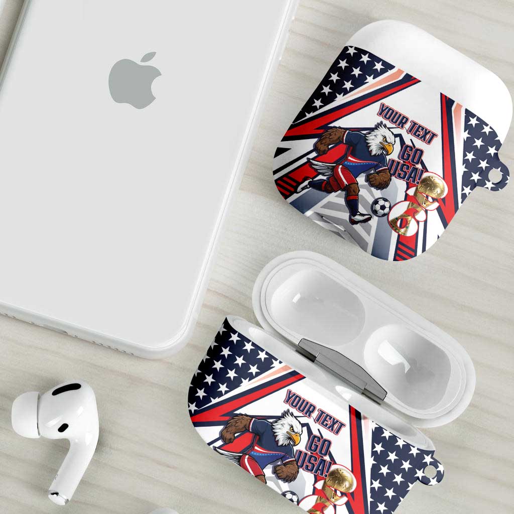 USA 2026 Soccer Custom AirPods Case United States Eagle Go Champions