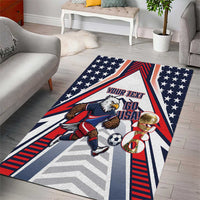 USA 2026 Soccer Custom Area Rug United States Eagle Go Champions