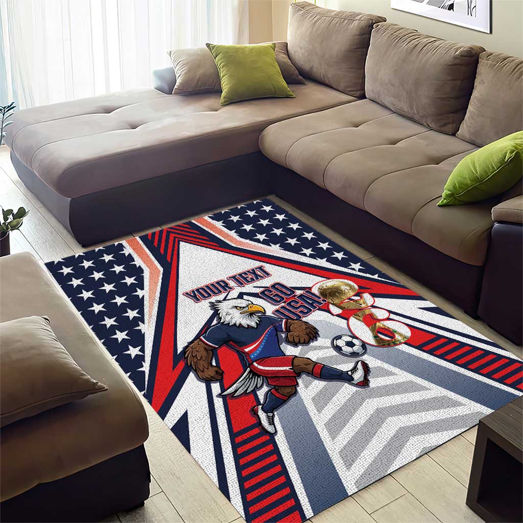 USA 2026 Soccer Custom Area Rug United States Eagle Go Champions