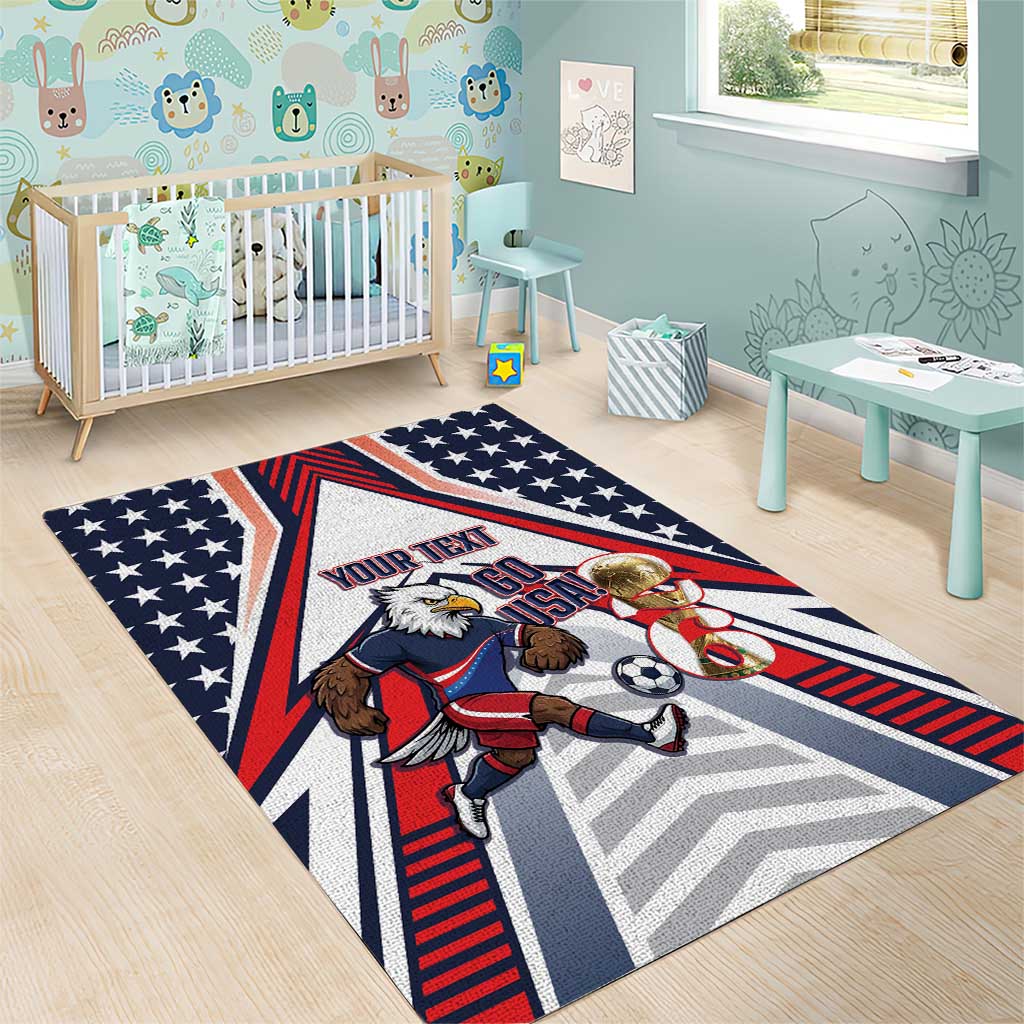 USA 2026 Soccer Custom Area Rug United States Eagle Go Champions