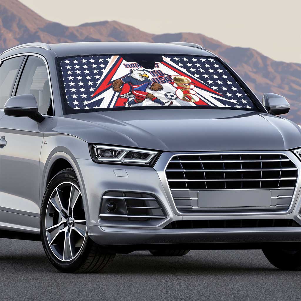 USA 2026 Soccer Custom Auto Sun Shade United States Eagle Go Champions