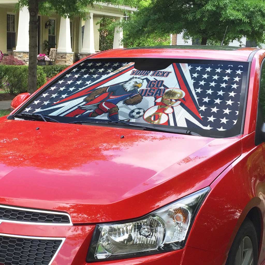 USA 2026 Soccer Custom Auto Sun Shade United States Eagle Go Champions