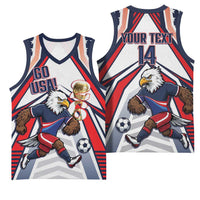 USA 2026 Soccer Custom Basketball Jersey United States Eagle Go Champions