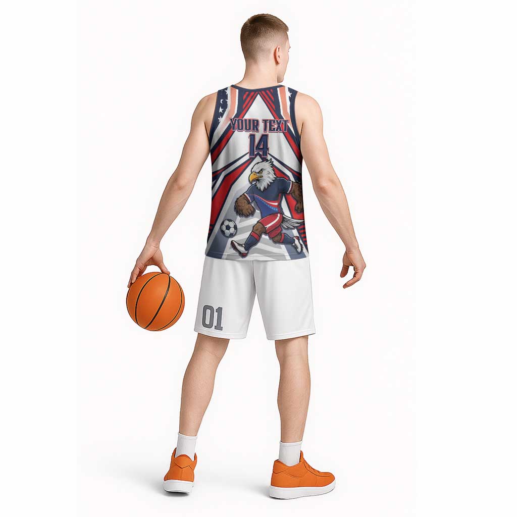 USA 2026 Soccer Custom Basketball Jersey United States Eagle Go Champions