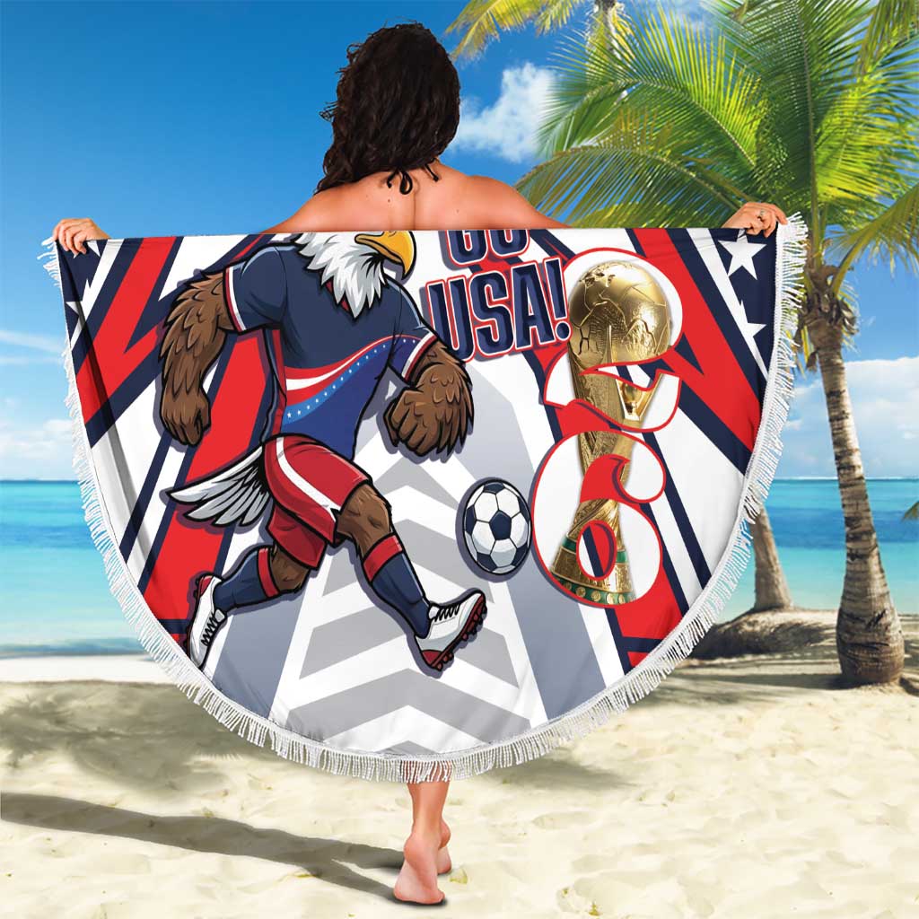 USA 2026 Soccer Custom Beach Blanket United States Eagle Go Champions
