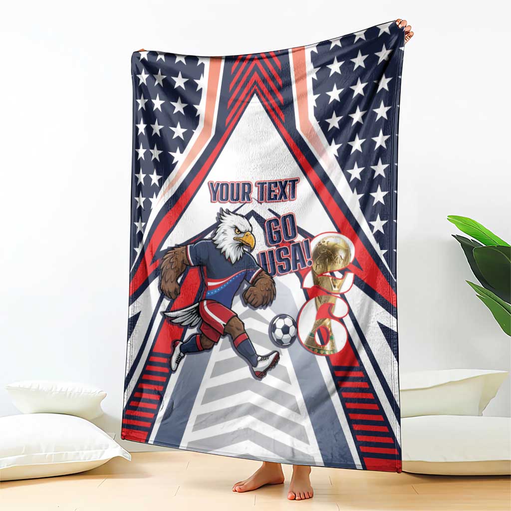 USA 2026 Soccer Custom Blanket United States Eagle Go Champions