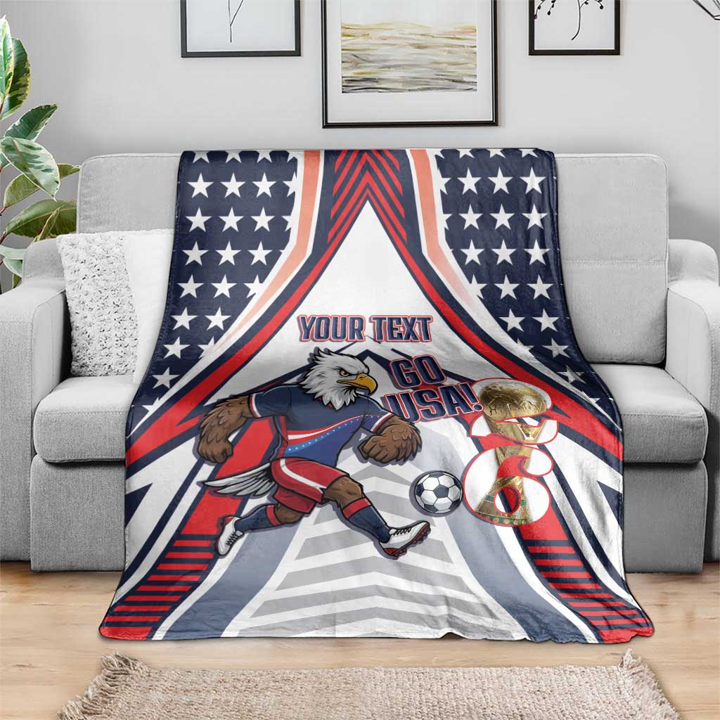 USA 2026 Soccer Custom Blanket United States Eagle Go Champions