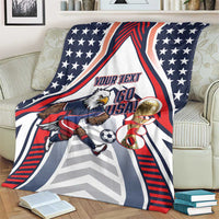 USA 2026 Soccer Custom Blanket United States Eagle Go Champions
