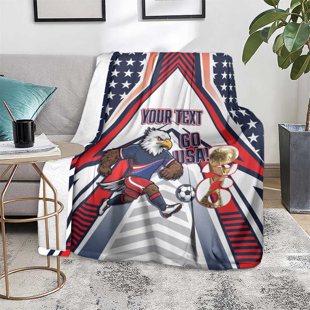 USA 2026 Soccer Custom Blanket United States Eagle Go Champions