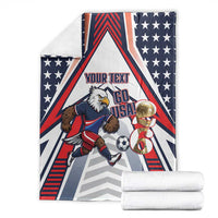 USA 2026 Soccer Custom Blanket United States Eagle Go Champions