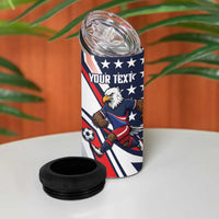 USA 2026 Soccer Custom 4 in 1 Can Cooler Tumbler United States Eagle Go Champions
