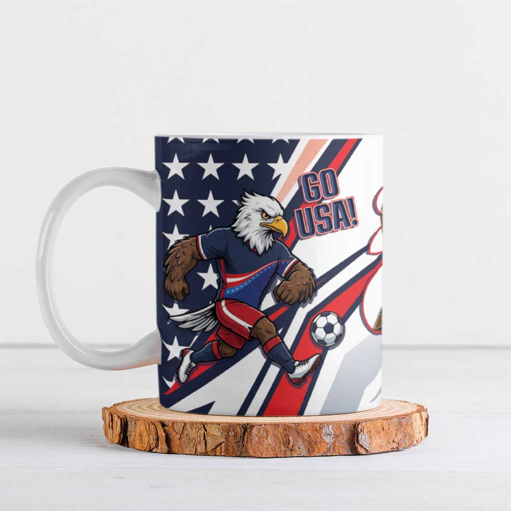 USA 2026 Soccer Custom Ceramic Mug United States Eagle Go Champions