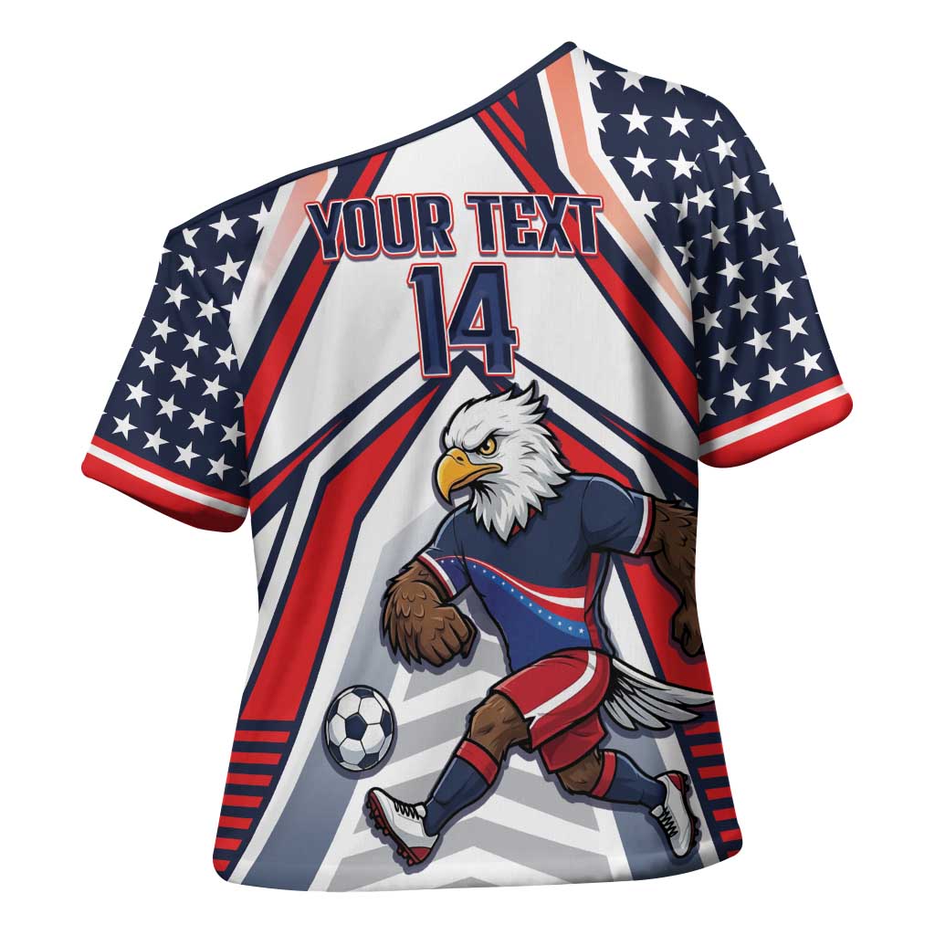 USA 2026 Soccer Custom Cross Shoulder Shirt United States Eagle Go Champions