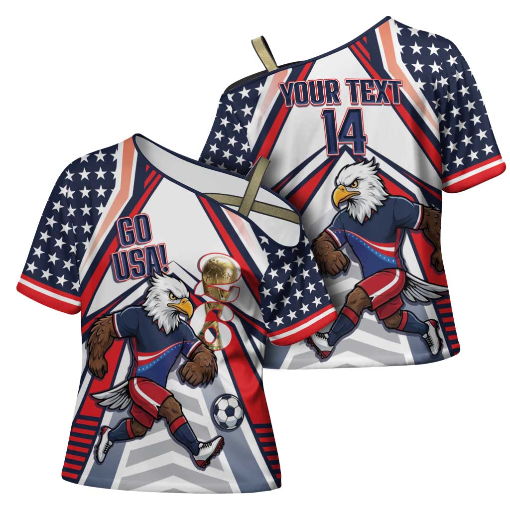 USA 2026 Soccer Custom Cross Shoulder Shirt United States Eagle Go Champions