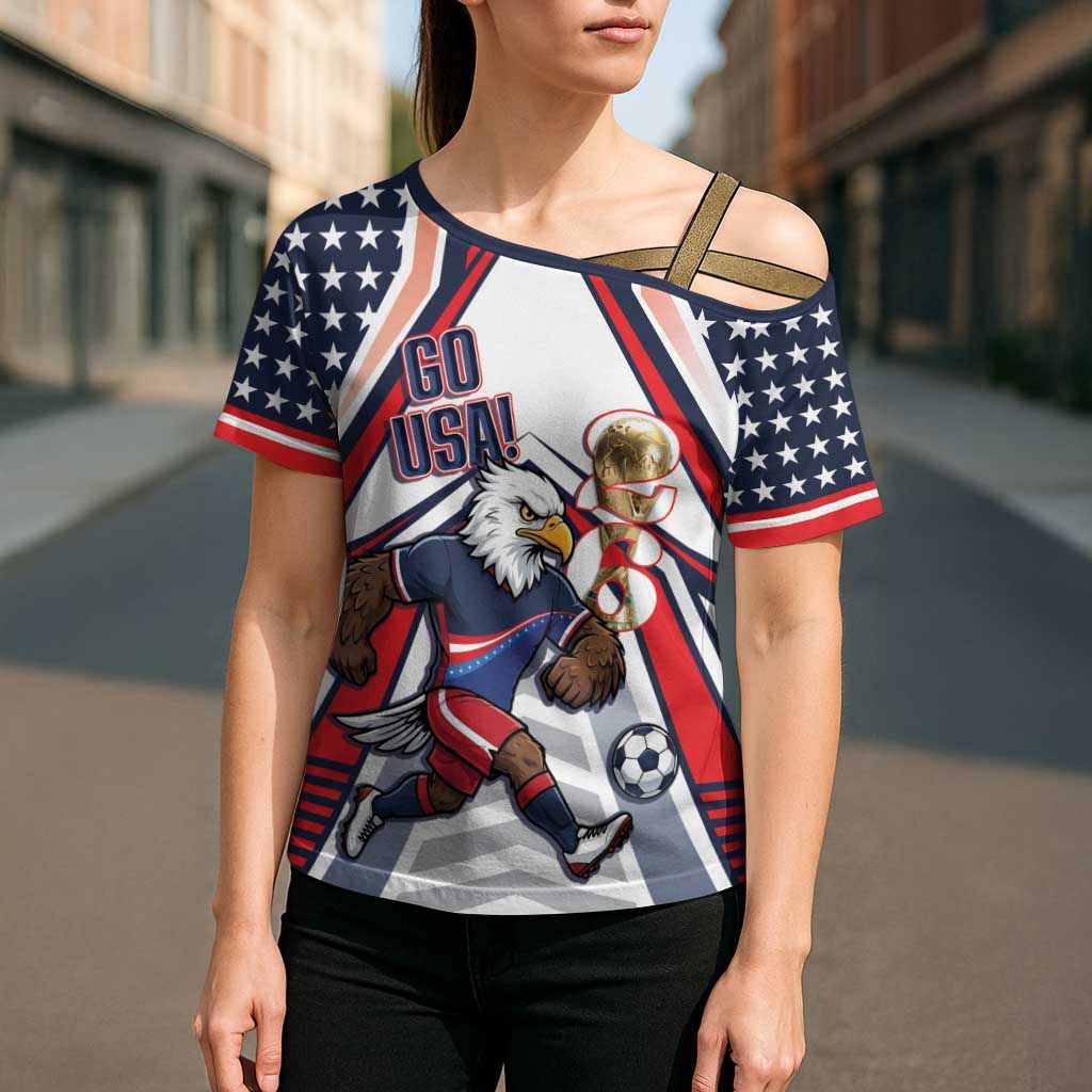 USA 2026 Soccer Custom Cross Shoulder Shirt United States Eagle Go Champions