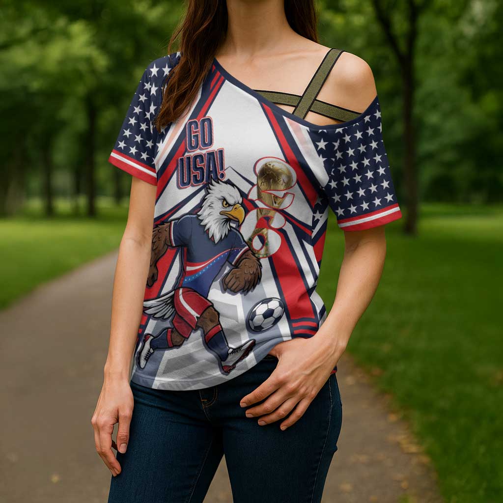 USA 2026 Soccer Custom Cross Shoulder Shirt United States Eagle Go Champions