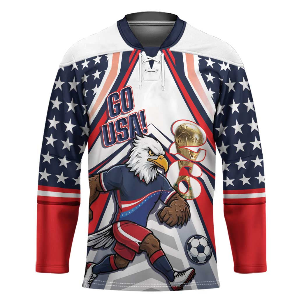 USA 2026 Soccer Custom Hockey Jersey United States Eagle Go Champions