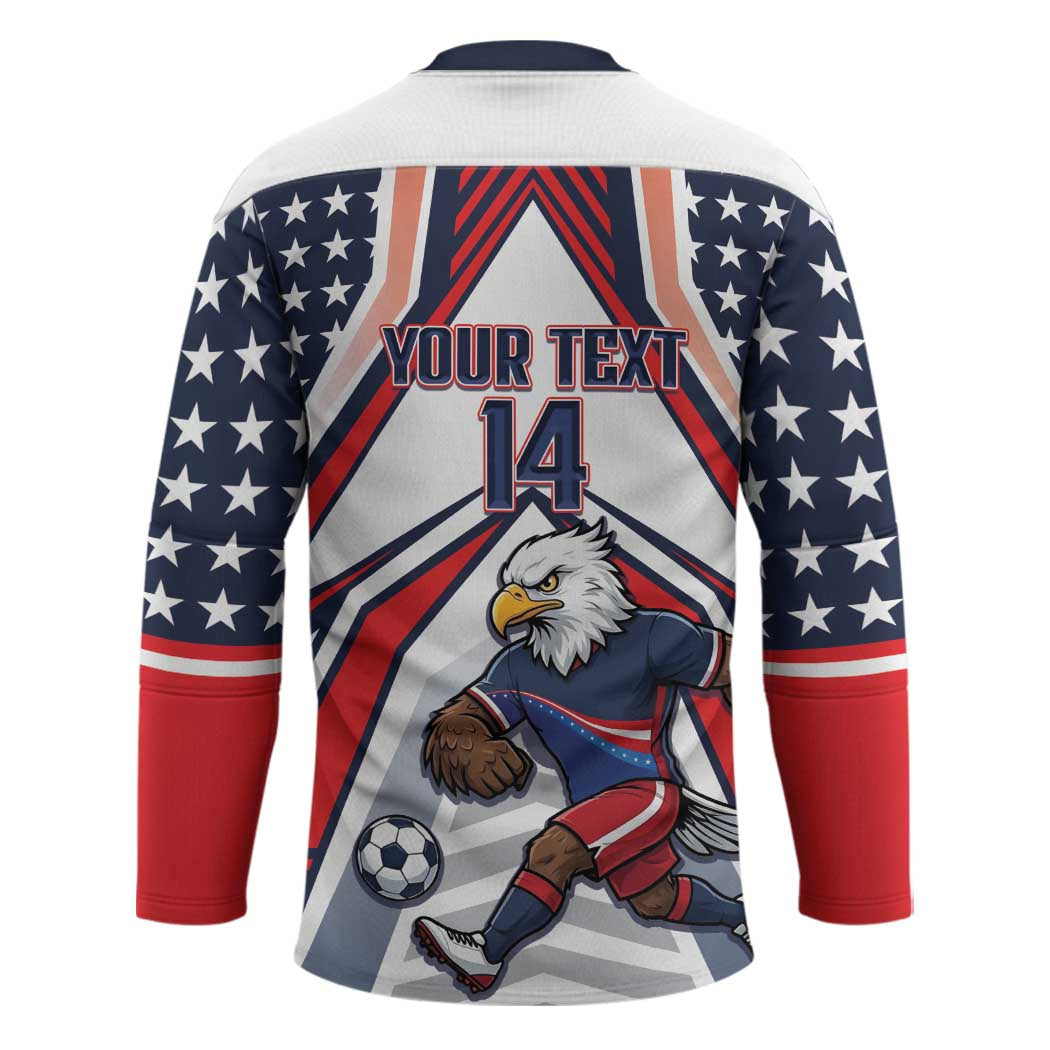 USA 2026 Soccer Custom Hockey Jersey United States Eagle Go Champions