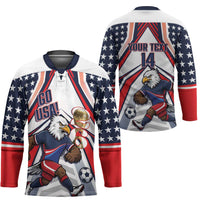 USA 2026 Soccer Custom Hockey Jersey United States Eagle Go Champions