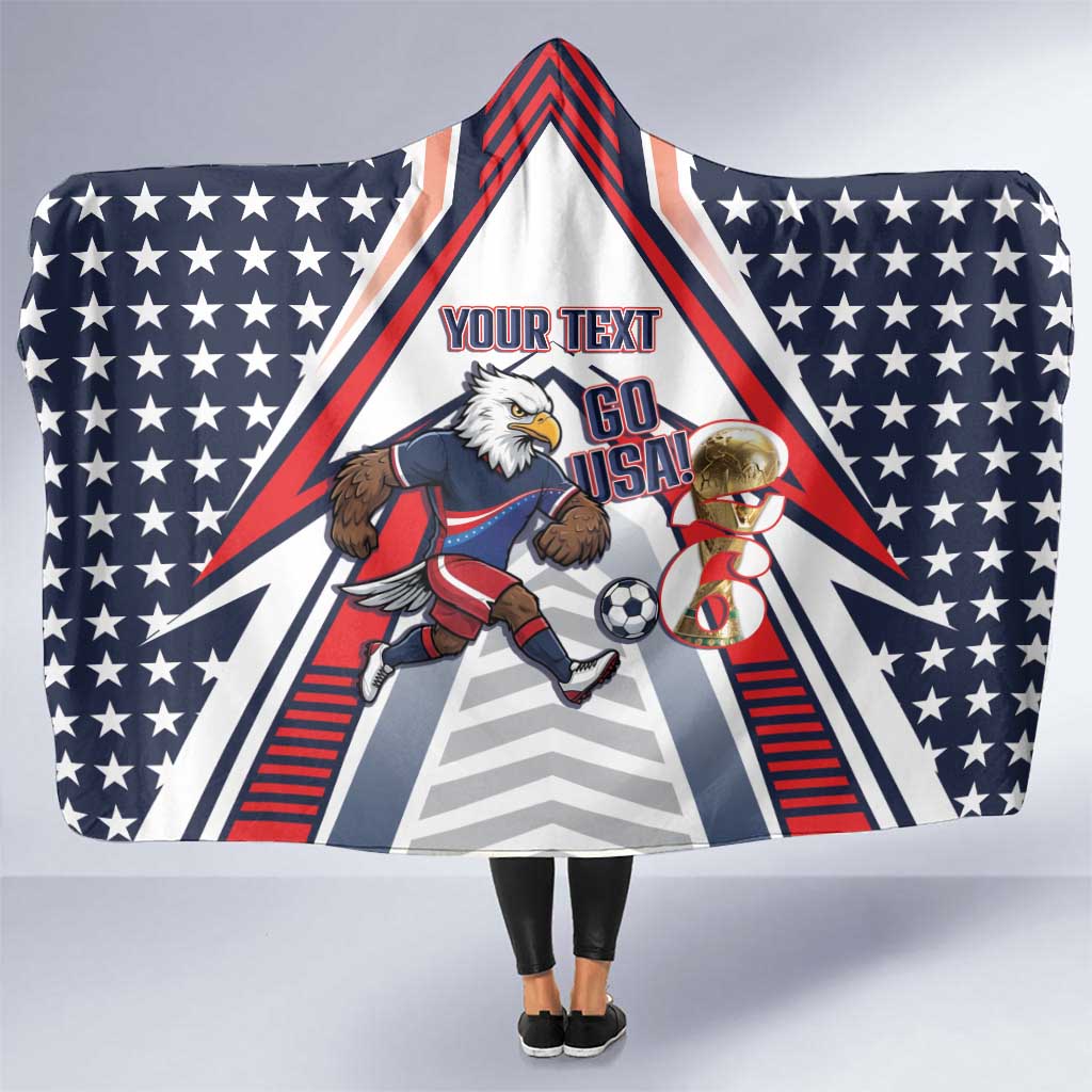 USA 2026 Soccer Custom Hooded Blanket United States Eagle Go Champions