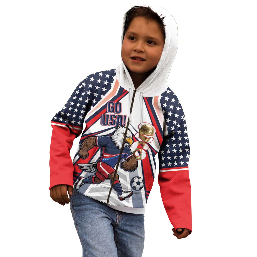 USA 2026 Soccer Custom Kid Hoodie United States Eagle Go Champions