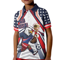 USA 2026 Soccer Custom Kid Polo Shirt United States Eagle Go Champions