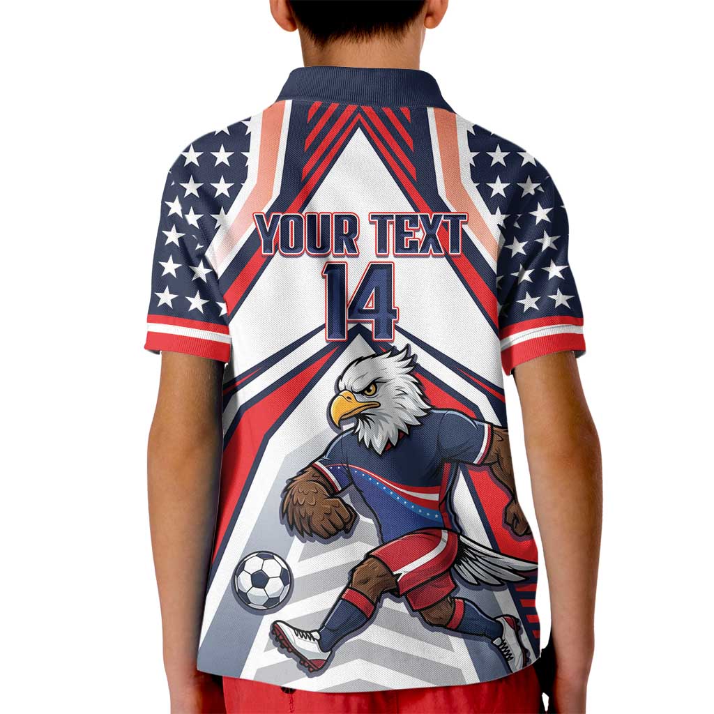 USA 2026 Soccer Custom Kid Polo Shirt United States Eagle Go Champions