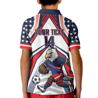 USA 2026 Soccer Custom Kid Polo Shirt United States Eagle Go Champions