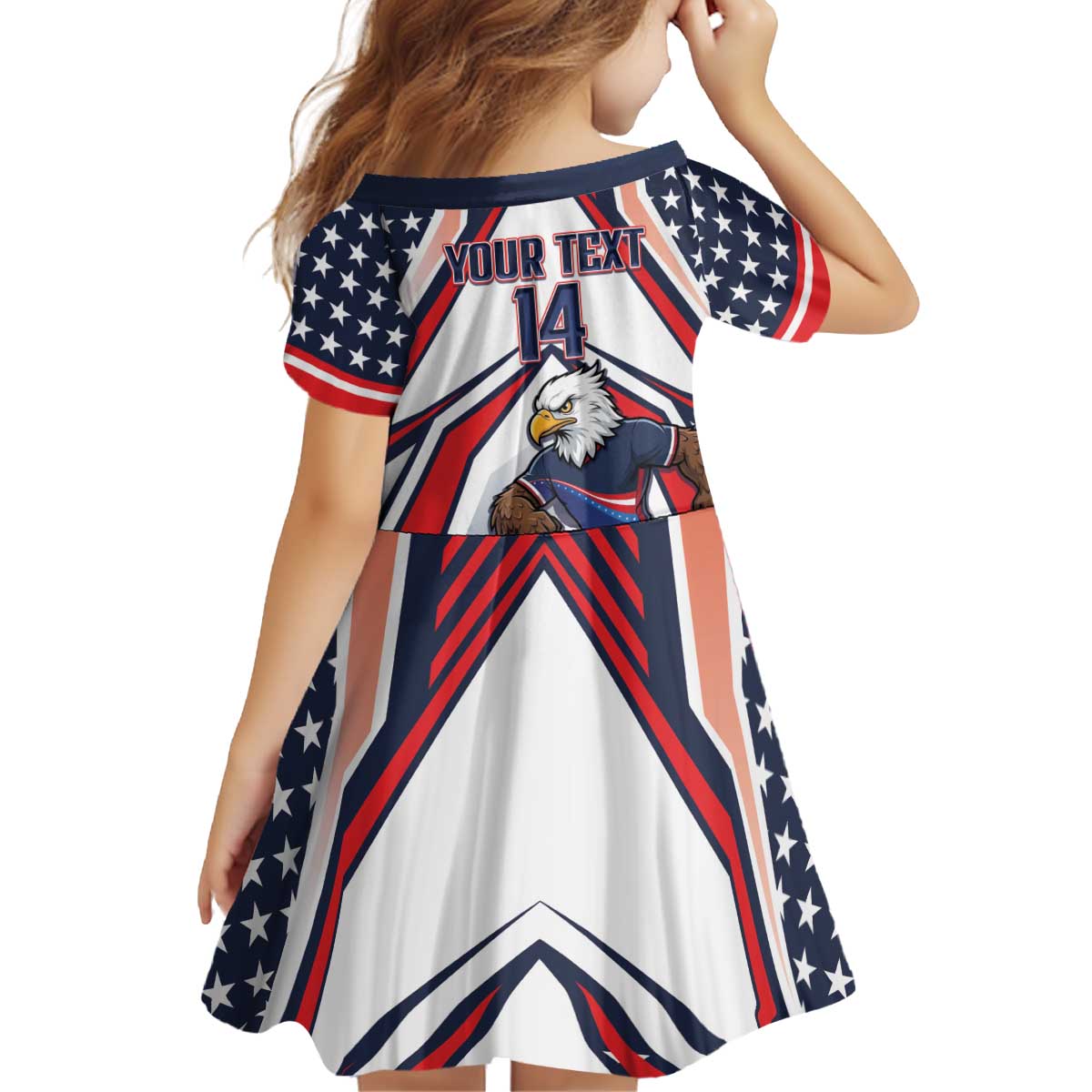 USA 2026 Soccer Custom Kid Short Sleeve Dress United States Eagle Go Champions