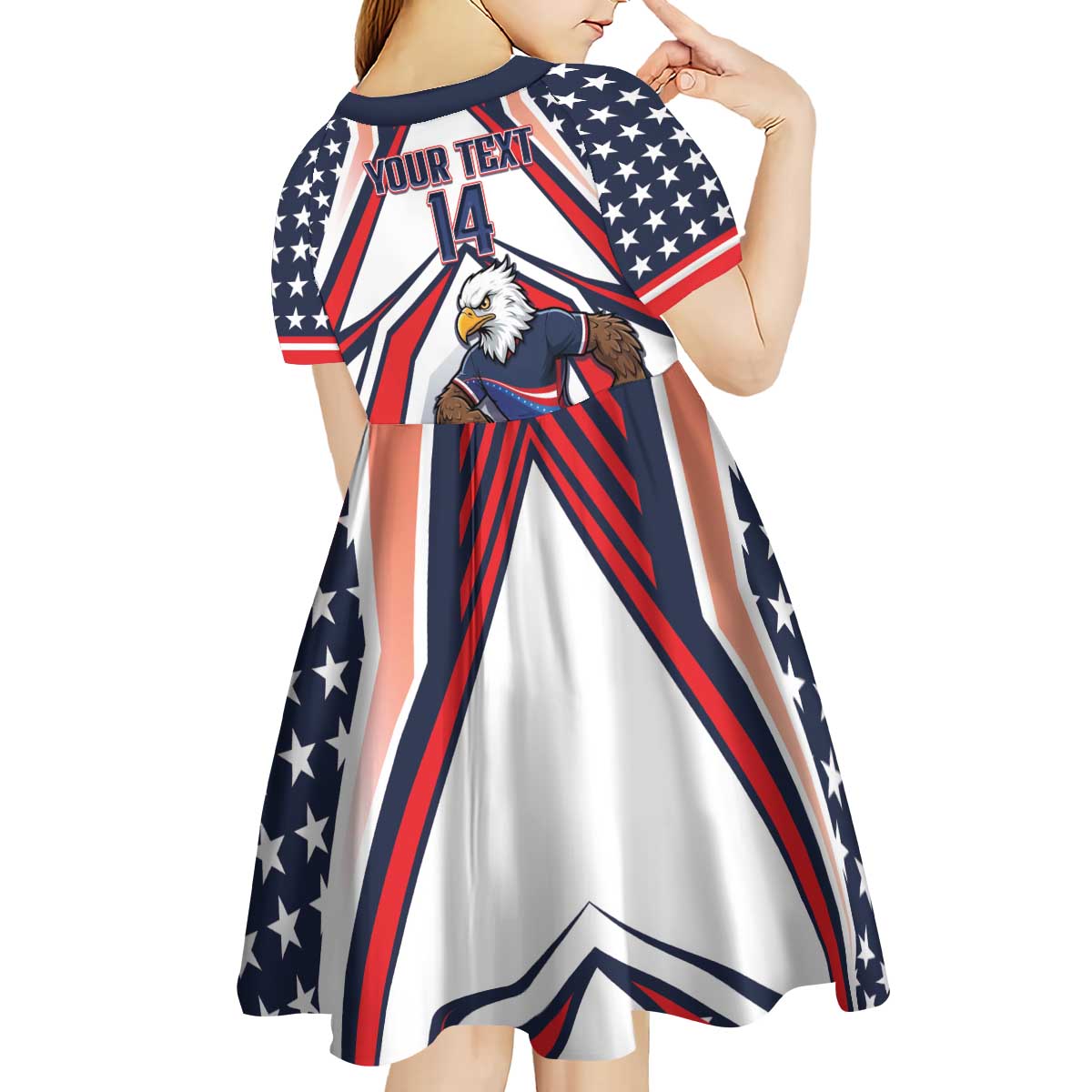USA 2026 Soccer Custom Kid Short Sleeve Dress United States Eagle Go Champions